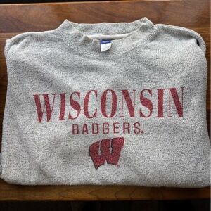 Wisconsin badgers terry crewneck
